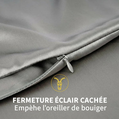 Taie d'oreiller 100 % soie de mûrier naturelle 16 momme