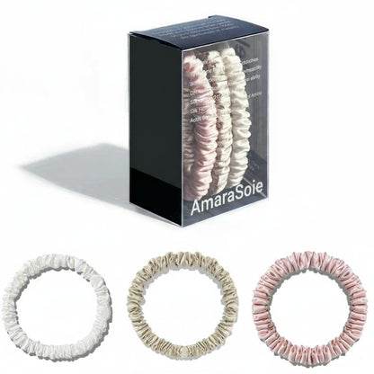 Lot de 3 chouchous en soie de mûrier 19 Momme