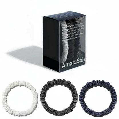 Lot de 3 chouchous en soie de mûrier 19 Momme