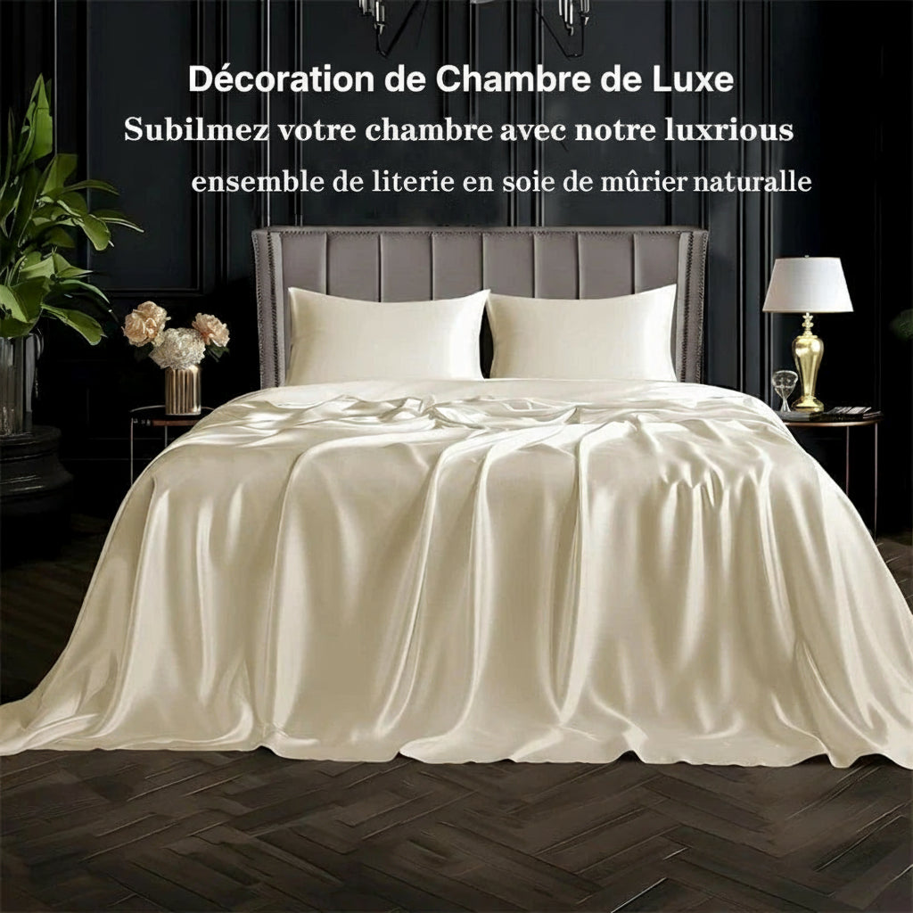 Parure de lit en soie de mûrier 22 momme