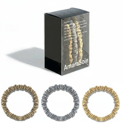 Lot de 3 chouchous en soie de mûrier 19 Momme