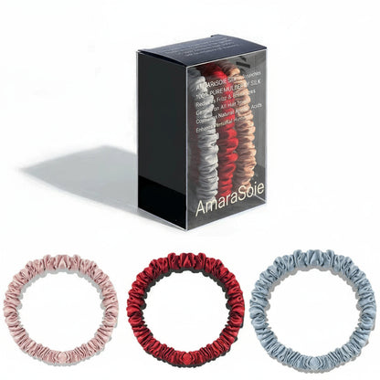 Lot de 3 chouchous en soie de mûrier 19 Momme