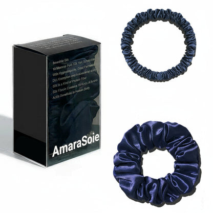 Lot de 2 chouchous 100 % soie de mûrier 22 momme