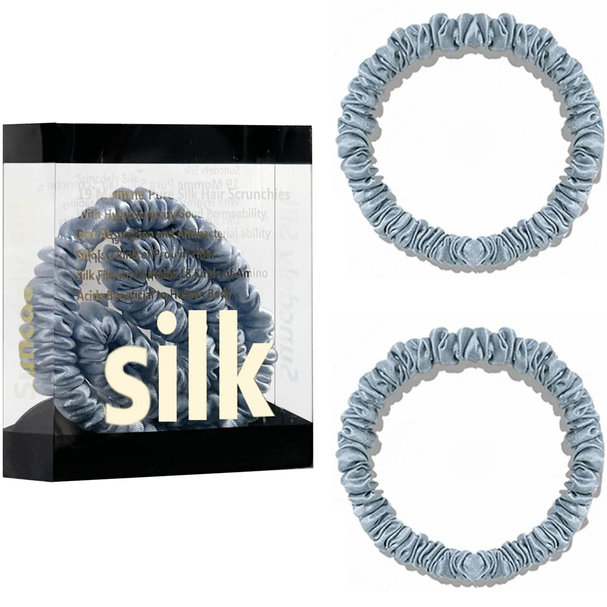 Lot de 2 chouchous en soie 19 Momme