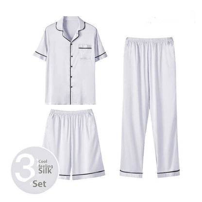 Costume trois pièces en soie pour homme