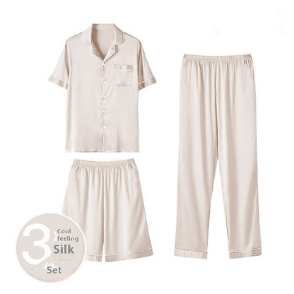 Costume trois pièces en soie pour homme